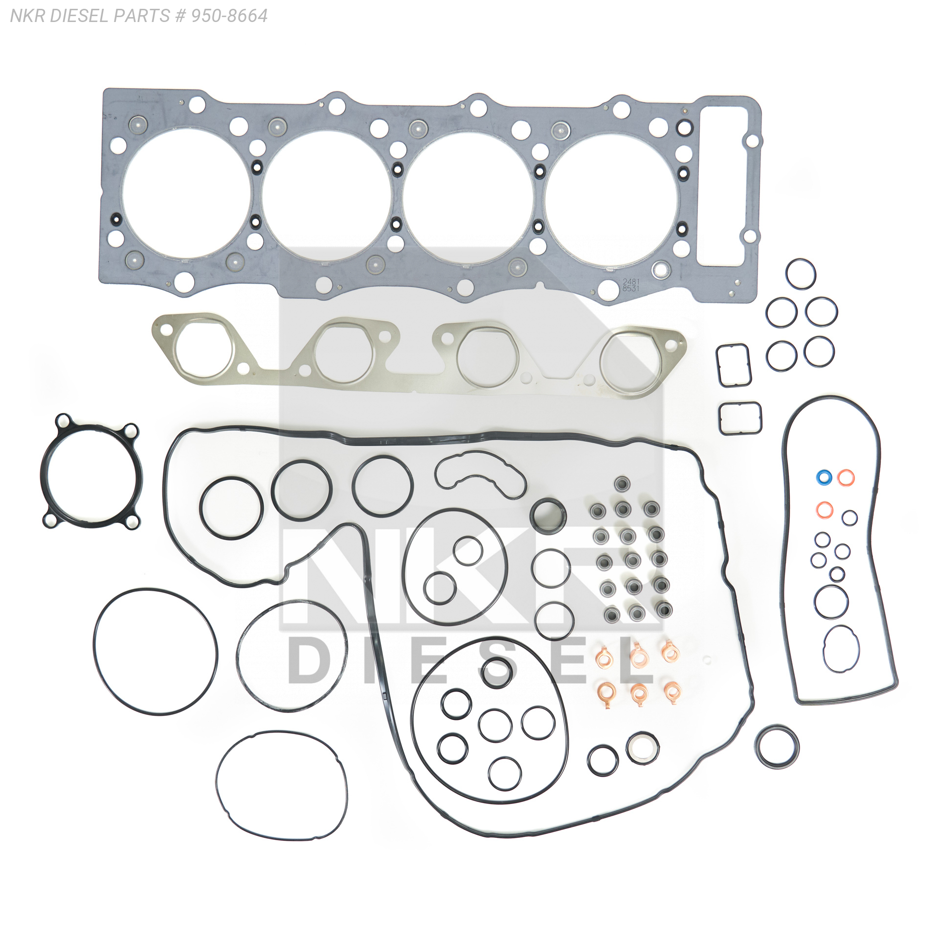 Full Gasket Set Engine For Isuzu 4HK1 11/15 T=1.475 Non Hole